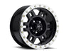 Vision Wheel - Vision 398 Manx - Gloss Black w/ Machined Lip - 17 X 8.5" - 5 ON 5" - 4.75" B.S.