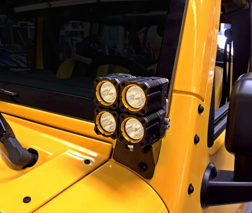 KC Hilites Bracket Set - Light Mount - Windshield - Pillar Mount - Pai