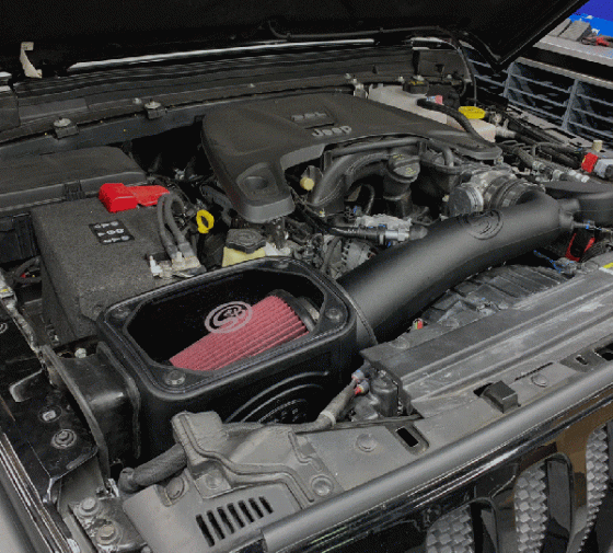 S&B Filters Cold Air Intake for 2018-2024 Jeep Wrangler / Gladiator 3.6L - Dry Extendable Filter