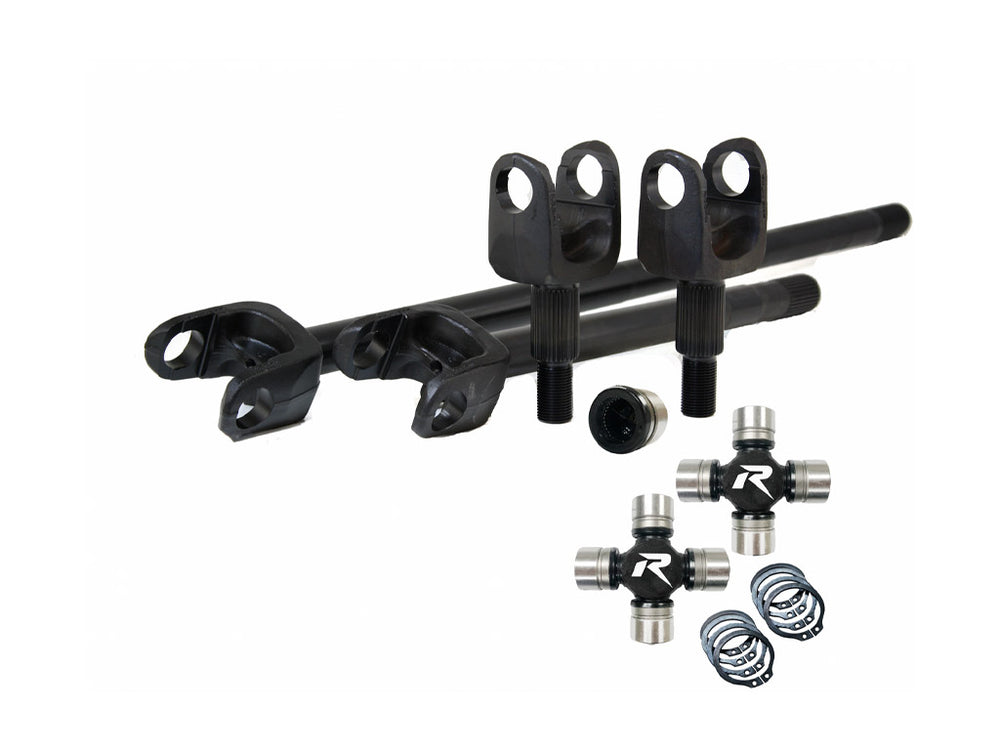 Revolution Gear 2007-18 Wrangler JK Dana 44 4340 Chromoly Discovery Series Front Axle Kit HD U-Joints