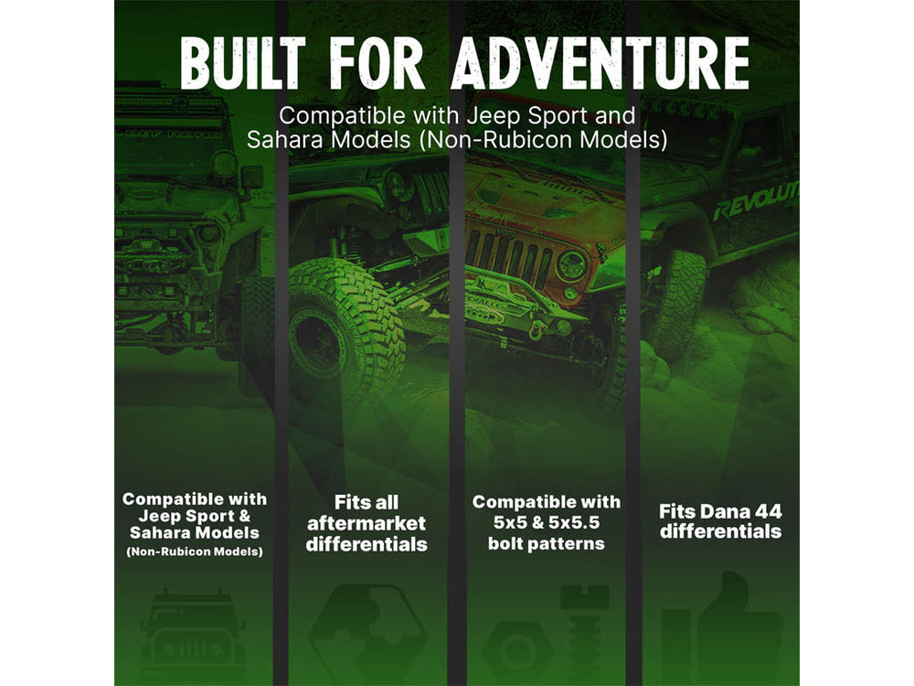 Revolution Gear 2007-18 Wrangler JK Dana 44 4340 Chromoly 30 Spline Discovery Series Rear Axle Kit