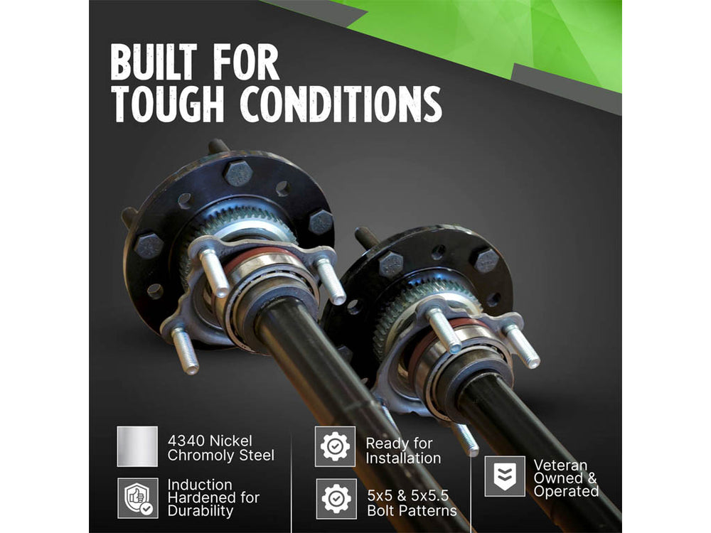 Revolution Gear 2007-18 Wrangler JK Dana 44 4340 Chromoly 30 Spline Discovery Series Rear Axle Kit