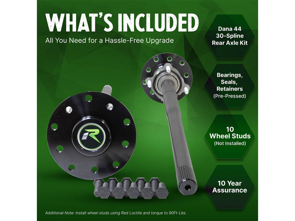Revolution Gear 2007-18 Wrangler JK Dana 44 4340 Chromoly 30 Spline Discovery Series Rear Axle Kit