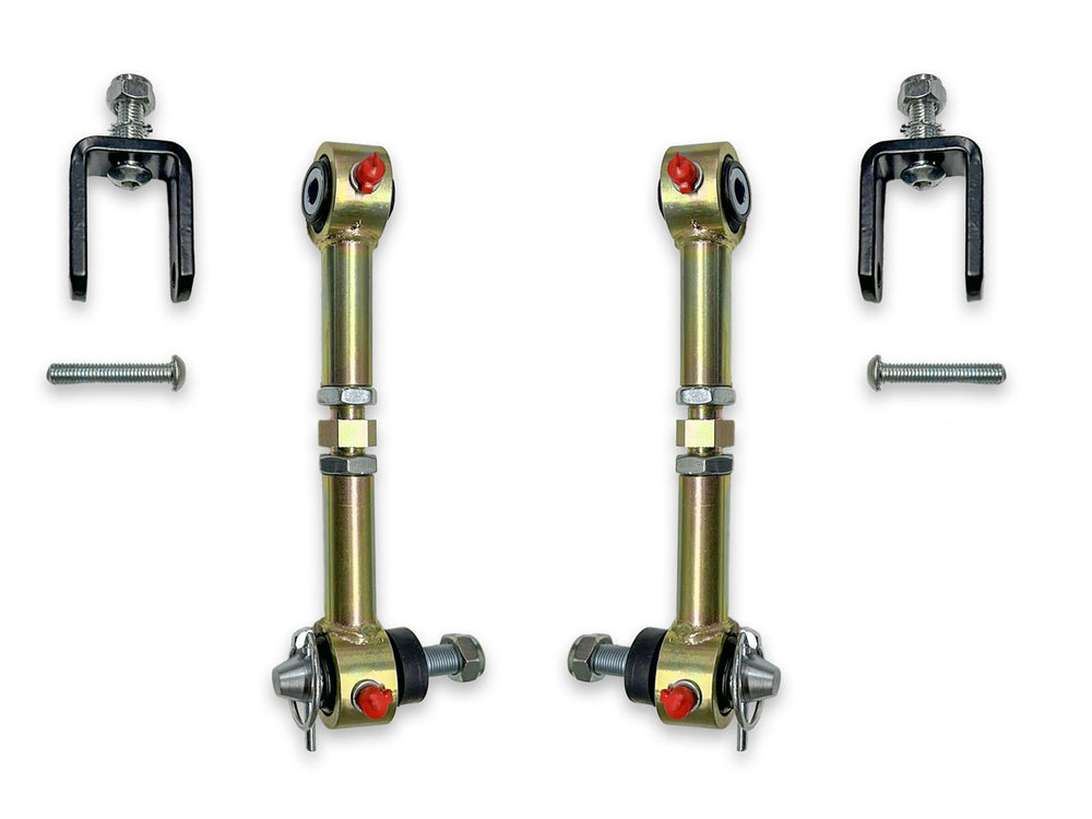 Rusty’s Jeep XJ, MJ, TJ, LJ, ZJ Front Sway Bar Quick Disconnects | Heavy Duty Adjustable Links