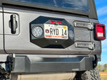 Rusty's Spare Tire Delete / License Plate Mount with Backup Light Provisions - JL Wrangler