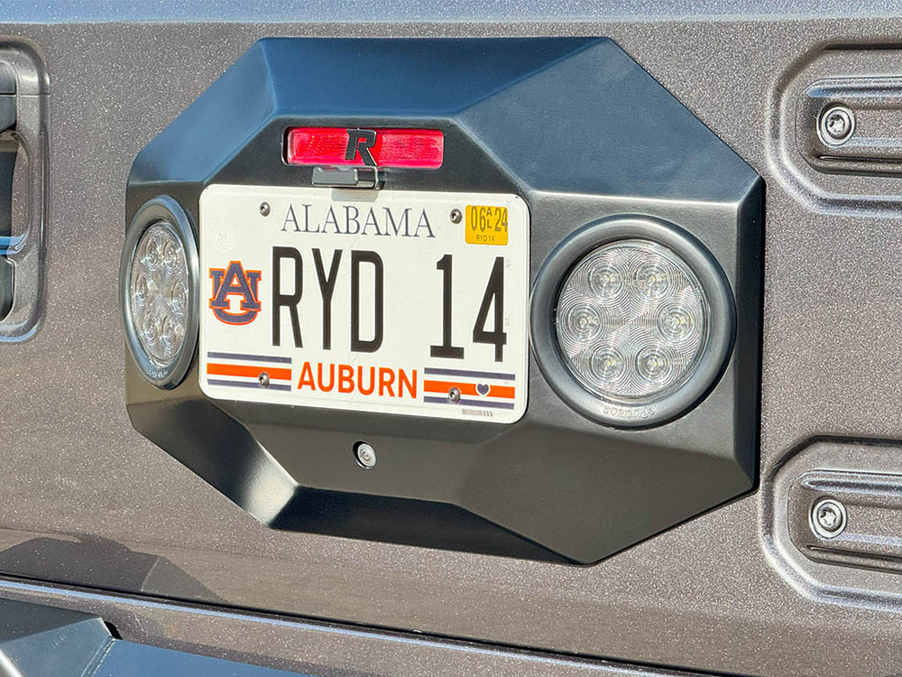 Rusty's Spare Tire Delete / License Plate Mount with Backup Light Provisions - JL Wrangler