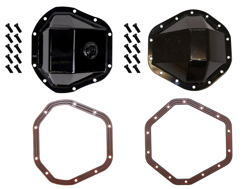 Rusty's Dana 60 Front / Corporate 14-Bolt Rear Diff Covers + Lube Locker Gaskets Package