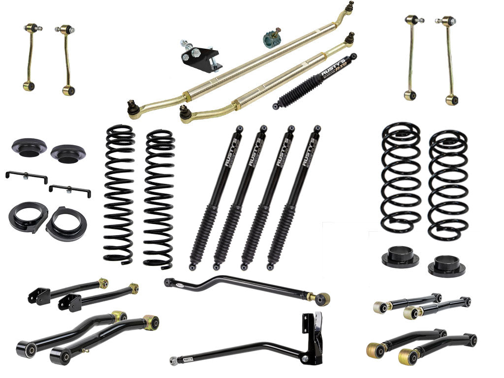 Rusty's JL Wrangler 3.75" Advanced Kit with HD Aluminum Steering System Package