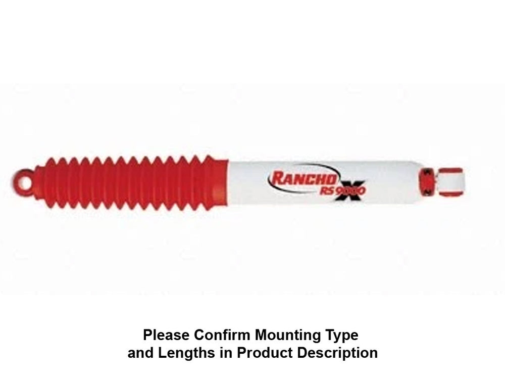 Rancho RS9000X Adjustable Valve Shock Absorber - Part# RS99017