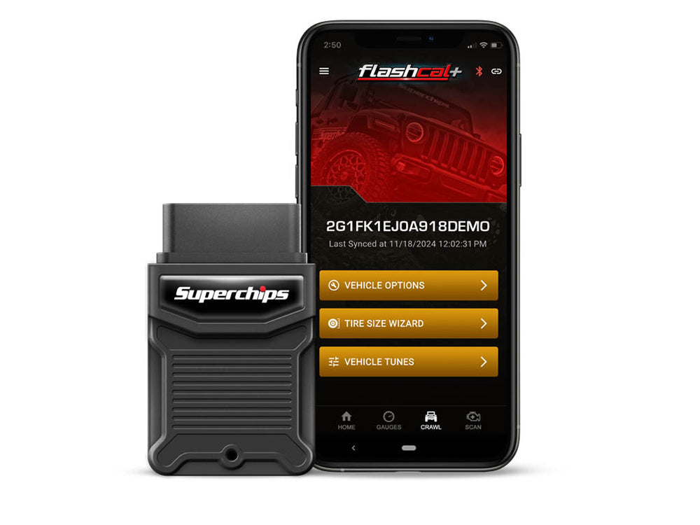 Superchips Flashcal+ for '07-'25 Jeep Wrangler / Gladiator