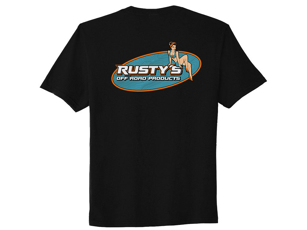Rusty's Classic Pinup Short Sleeve Black T-Shirt