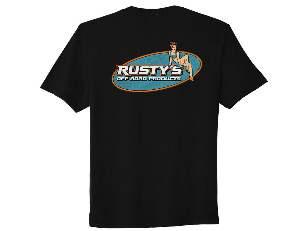 Rusty's Classic Pinup Short Sleeve Black T-Shirt