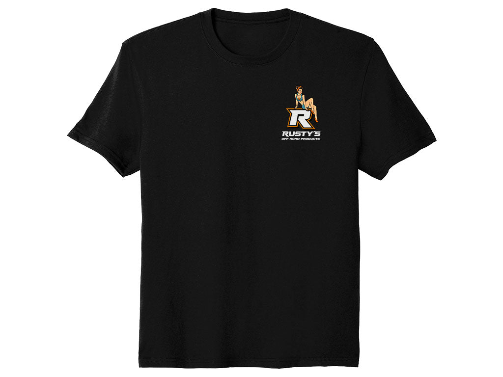 Rusty's Classic Pinup Short Sleeve Black T-Shirt