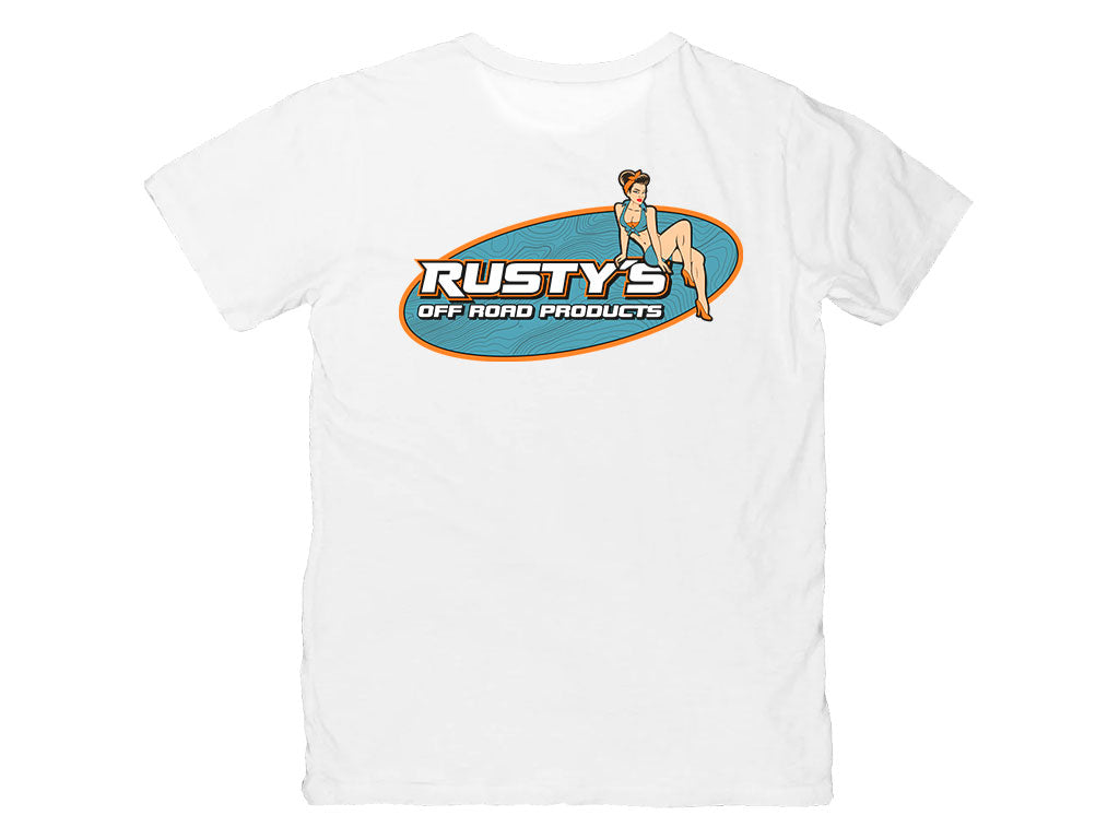 Rusty's Classic Pinup Short Sleeve White T-Shirt