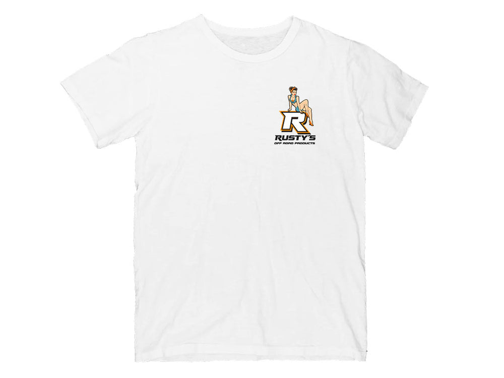 Rusty's Classic Pinup Short Sleeve White T-Shirt
