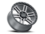 Vision Wheel - Vision 354 Manx 2 - Satin Gray w/ Black Lip - 17 X 9