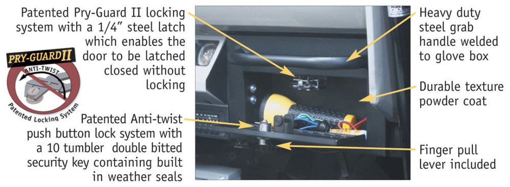 Tuffy Security Locking Glove Box - '87-'95 YJ Wrangler