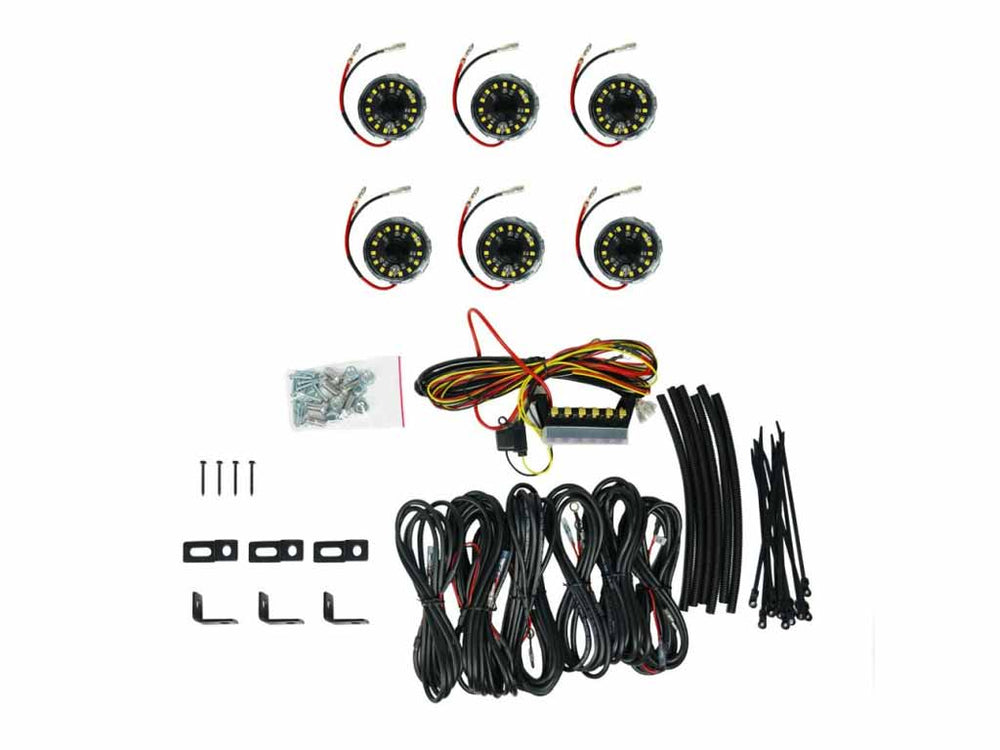 KC HiLiTES Cyclone V2 LED - Rock Light - 6-Light System - Clear - 5W Flood Beam