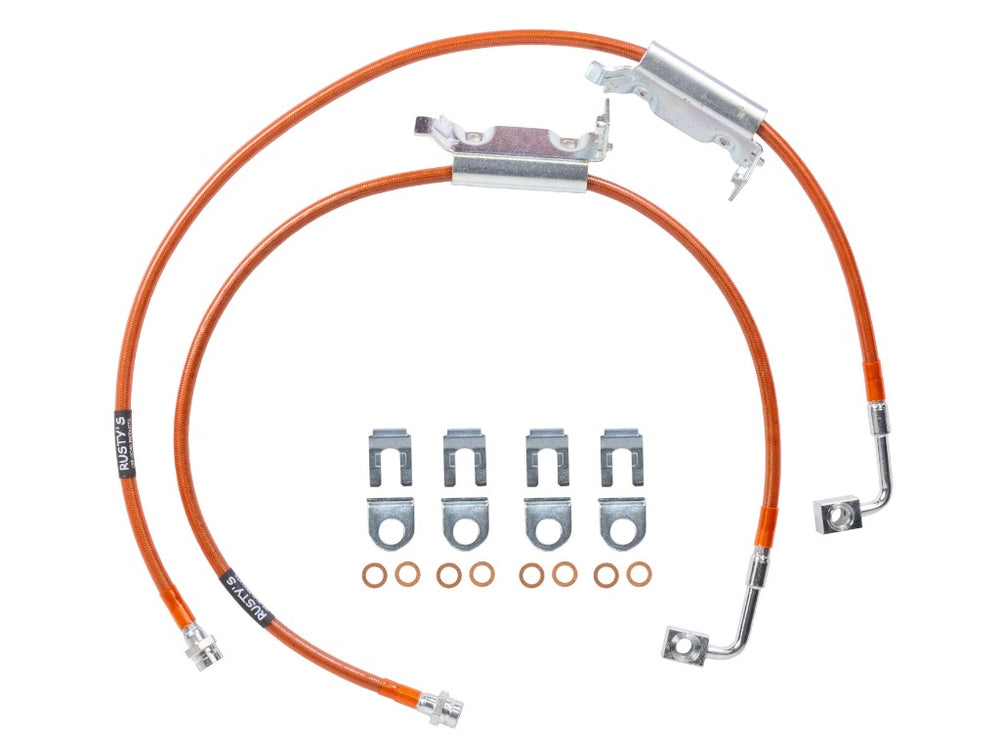 Rusty's Off Road Products - Rusty's Brake Hoses - Stainless Steel Front - JK