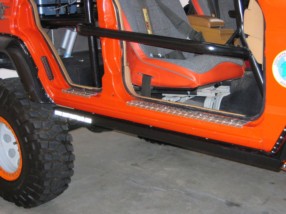 Rusty's Off Road Products - Rusty's XJ Cherokee/MJ Comanche Entry Guards - Diamond Plate