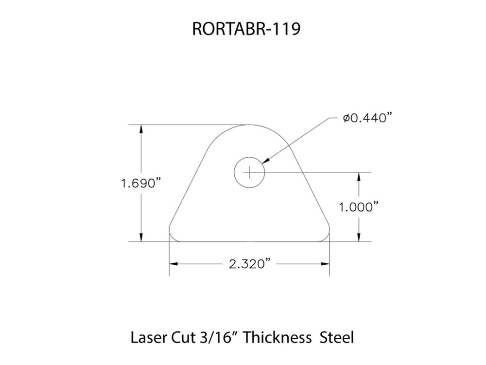 Rusty's Off Road Products - Rusty's Off-road Custom Tab R-119