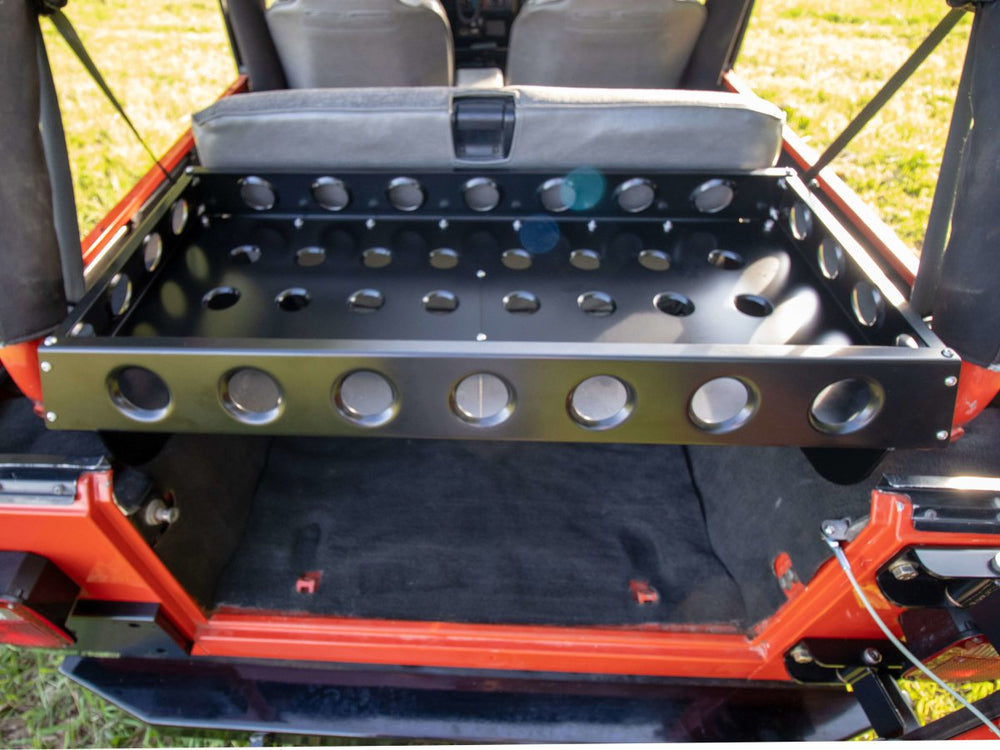 Rusty's Off Road Products - Rusty's Rear Cargo Basket - LJ Wrangler
