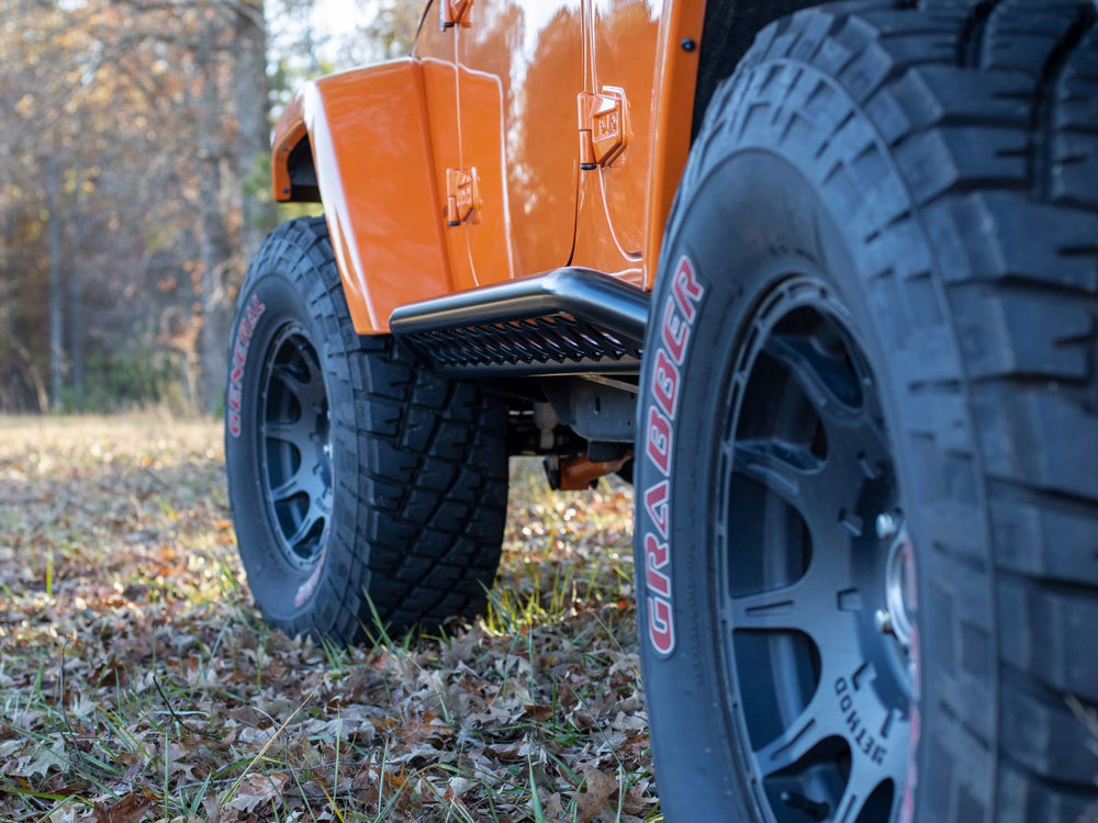 Rusty's Rocker Armor with Skid Kicker Tube - '07-'18 JK Wrangler 4-Doo