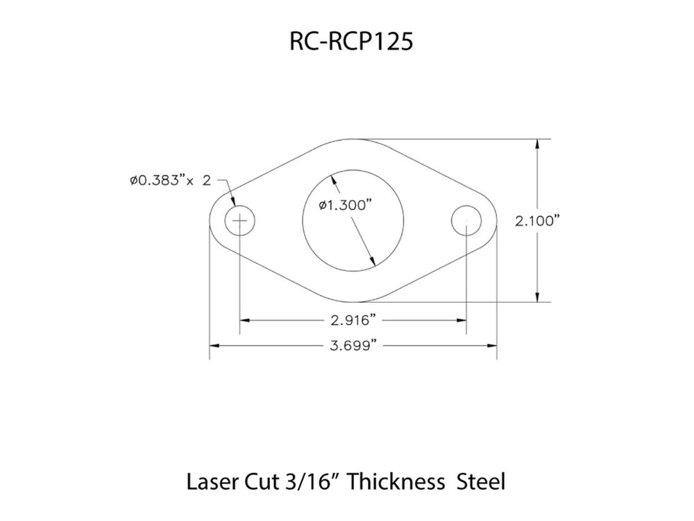 Rusty's Off Road Products - Rusty's Rollcage Plate - 1-1/4