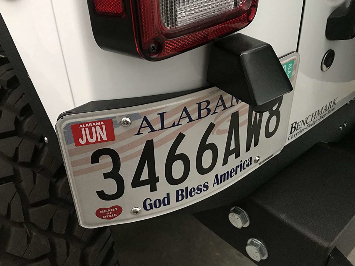 Jeep Wrangler Rear License Plate
