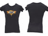 Rusty's Ladies Form Fitted Short Sleeve Shirt - Grunge Design