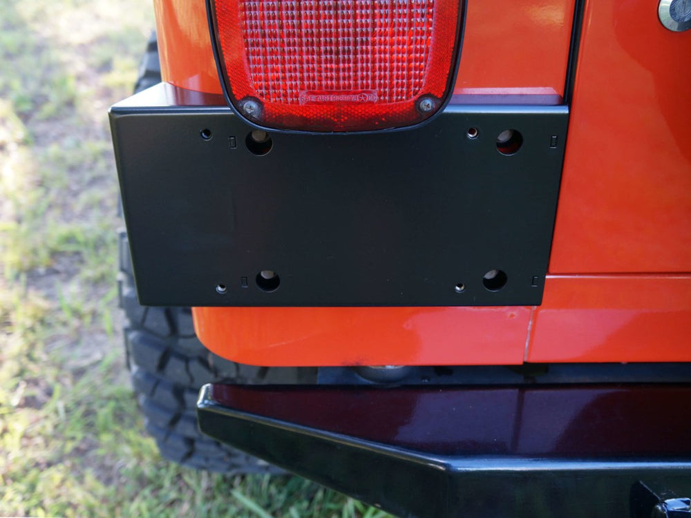 Rusty's Off Road Products - Rusty's Steel License Plate Bracket - TJ-LJ Wrangler
